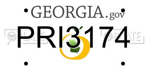 PRI3174 Georgia License Plate