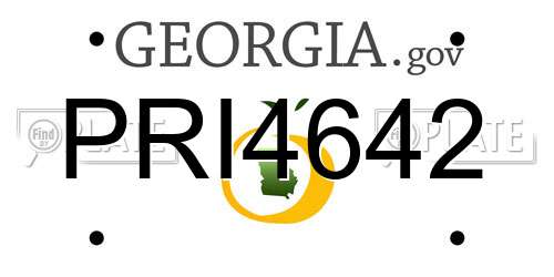 PRI4642 Georgia License Plate