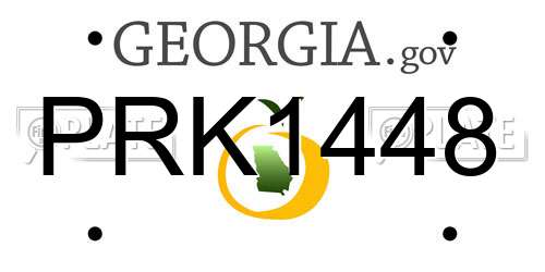 PRK1448 Georgia License Plate