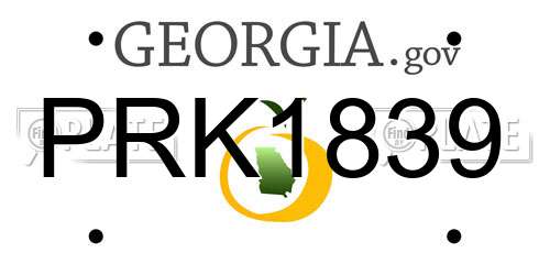 PRK1839 Georgia License Plate