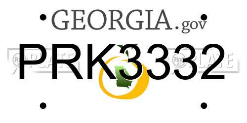 PRK3332 Georgia License Plate
