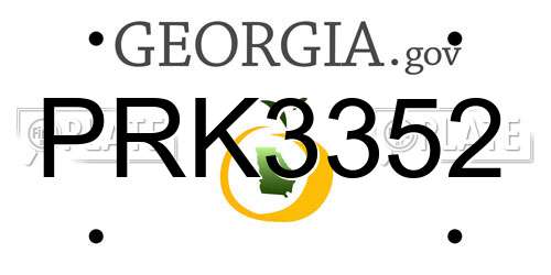 PRK3352 Georgia License Plate