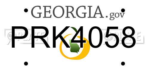 PRK4058 Georgia License Plate
