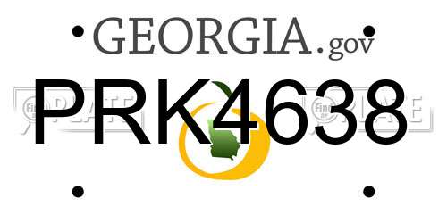 PRK4638 Georgia License Plate