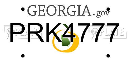 PRK4777 Georgia License Plate