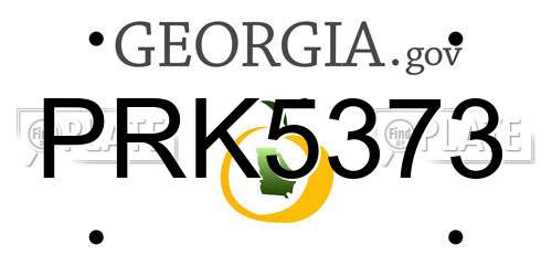 PRK5373 Georgia License Plate