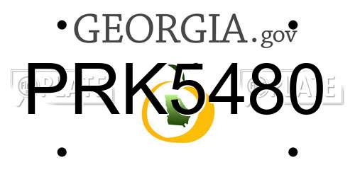 PRK5480 Georgia License Plate