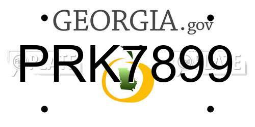 PRK7899 Georgia License Plate