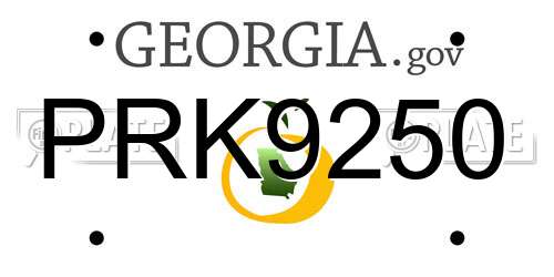 PRK9250 Georgia License Plate