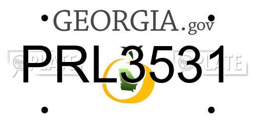 PRL3531 Georgia License Plate