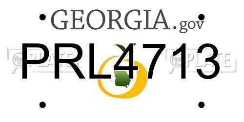 PRL4713 Georgia License Plate
