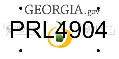 PRL4904 Georgia License Plate