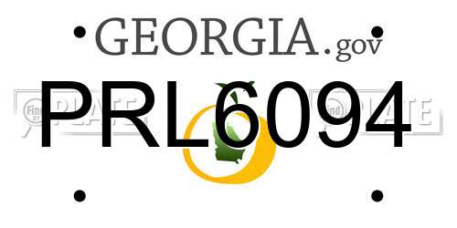 PRL6094 Georgia License Plate