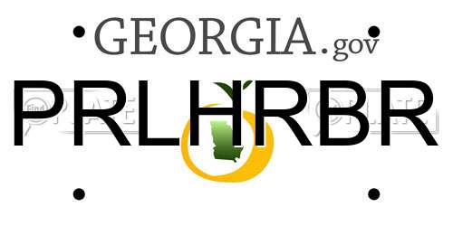PRLHRBR Georgia License Plate