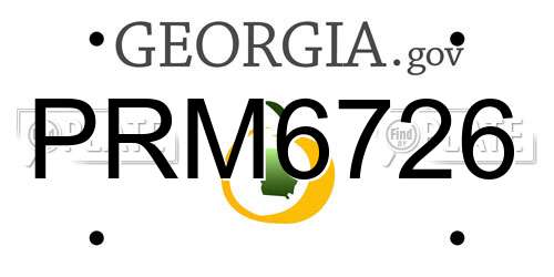 PRM6726 Georgia License Plate