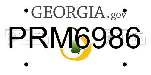 PRM6986 Georgia License Plate