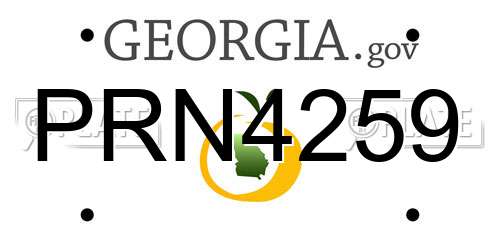 PRN4259 Georgia License Plate