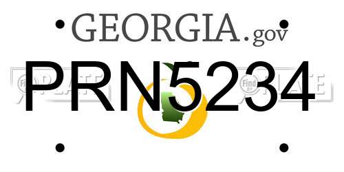 PRN5234 Georgia License Plate
