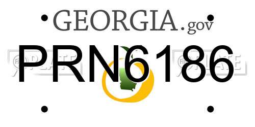 PRN6186 Georgia License Plate