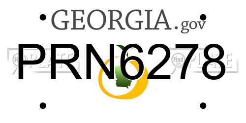 PRN6278 Georgia License Plate