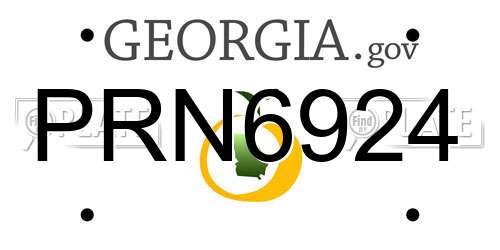 PRN6924 Georgia License Plate