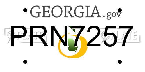 PRN7257 Georgia License Plate