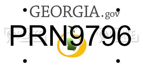 PRN9796 Georgia License Plate