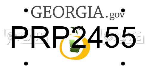 PRP2455 Georgia License Plate