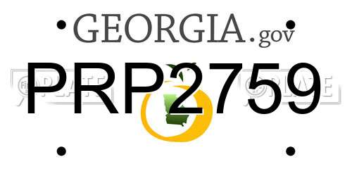 PRP2759 Georgia License Plate