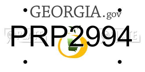PRP2994 Georgia License Plate