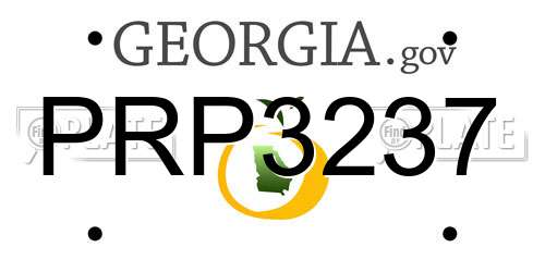 PRP3237 Georgia License Plate