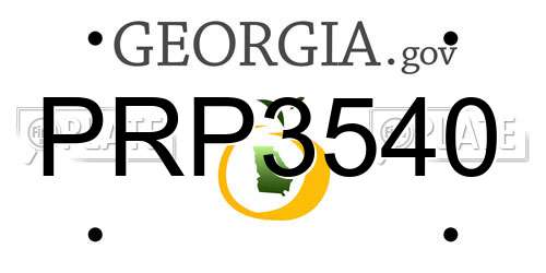 PRP3540 Georgia License Plate