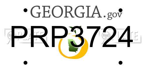 PRP3724 Georgia License Plate
