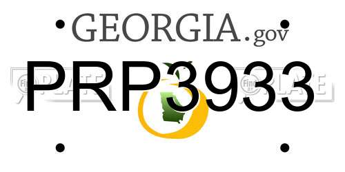 PRP3933 Georgia License Plate