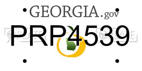 PRP4539 Georgia License Plate