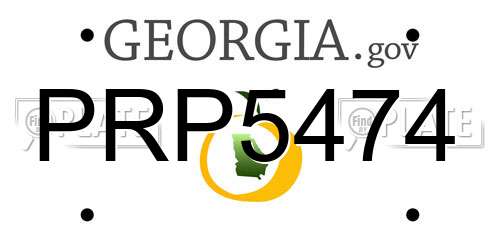 PRP5474 Georgia License Plate