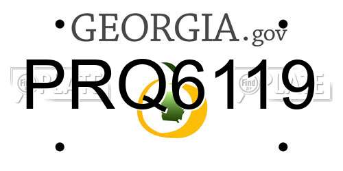 PRQ6119 Georgia License Plate
