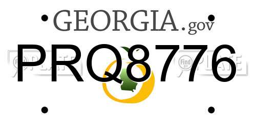 PRQ8776 Georgia License Plate