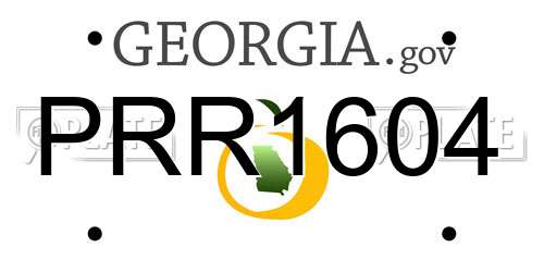 PRR1604 Georgia License Plate