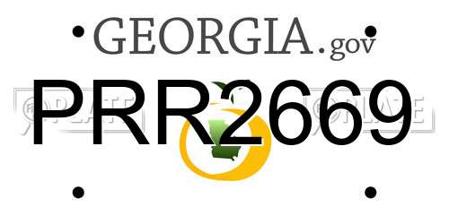 PRR2669 Georgia License Plate