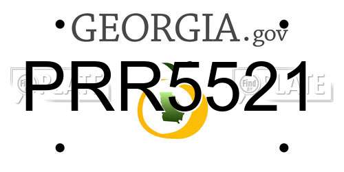 PRR5521 Georgia License Plate