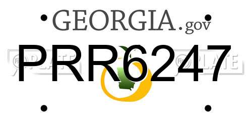PRR6247 Georgia License Plate