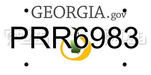 PRR6983 Georgia License Plate