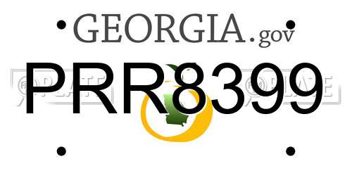 PRR8399 Georgia License Plate