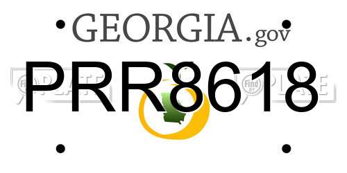PRR8618 Georgia License Plate