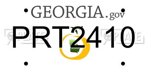 PRT2410 Georgia License Plate