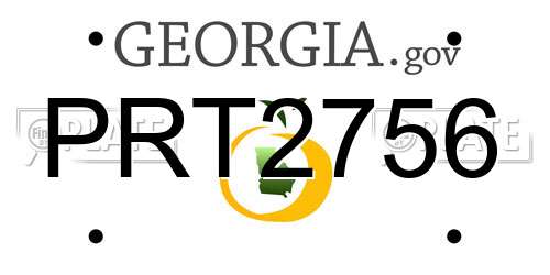 PRT2756 Georgia License Plate