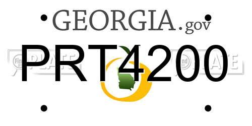 PRT4200 Georgia License Plate