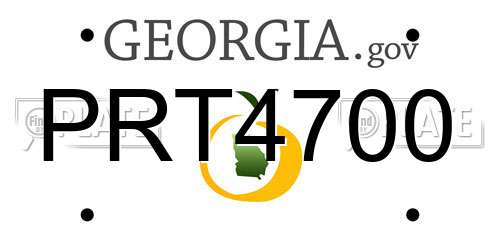 PRT4700 Georgia License Plate