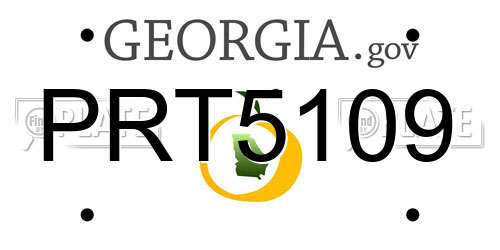 PRT5109 Georgia License Plate
